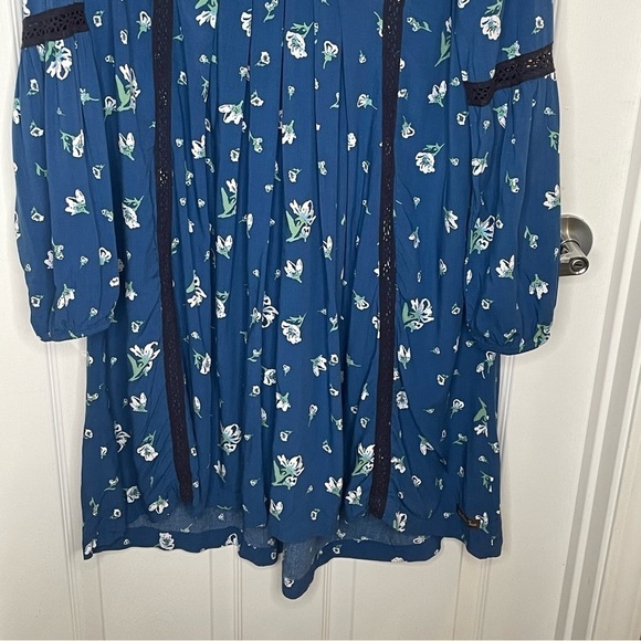 Matilda Jane Day Trippin Blue Floral Tunic Peasant Boho Mini Dress Size M - Picture 5 of 12